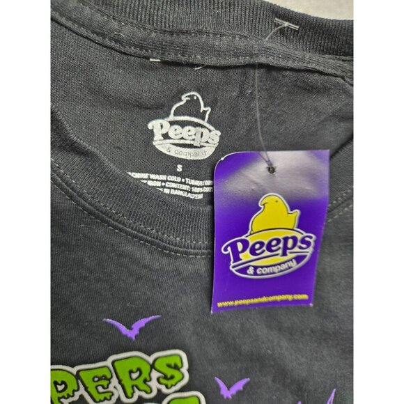 Peeps & Company Jeepers Peepers Halloween T-Shirt Black Cotton S - Picture 3 of 6